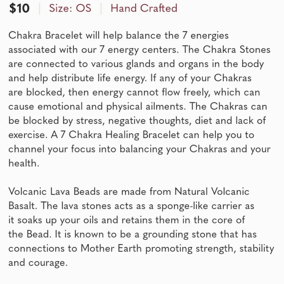 ❤CHAKRA LAVA HEALING STONE BRACELET - Picture 6 of 6